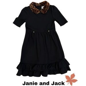Janie and Jack black short sleeve dress(size 10)